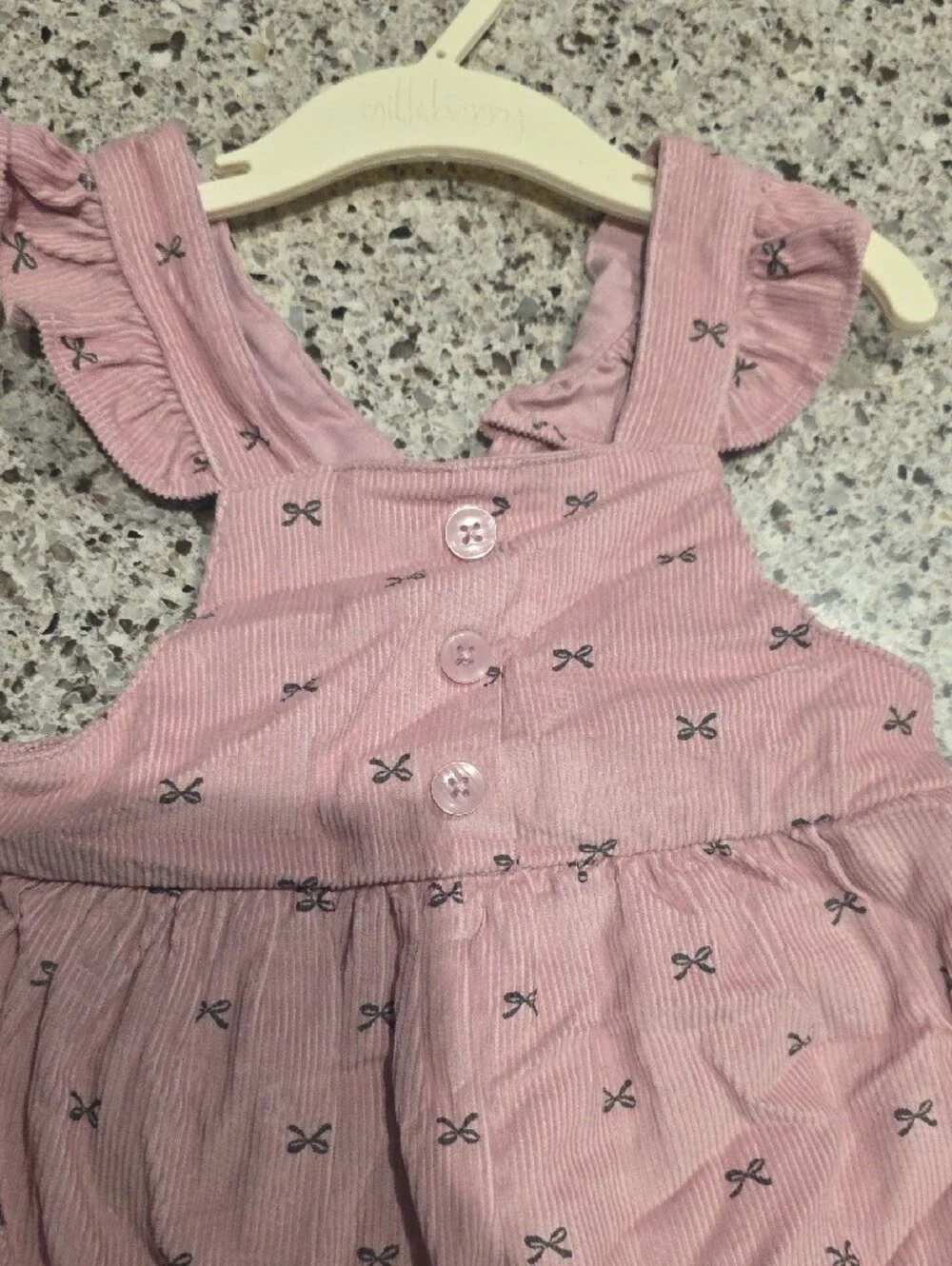 Carter's Pink Bow-Print Corduroy Sundress